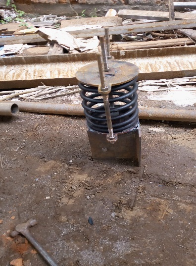 Spring system housing under construction